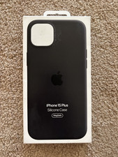 Apple iPhone 15 Plus Silicone Case with MagSafe Black New Sealed