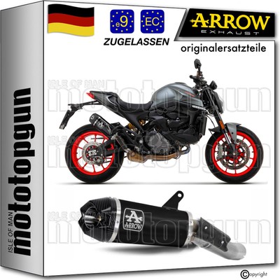 auspuff zugelassen schwarz indy arrow fur ducati monster 937 + 2021 21 2022 22