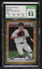 2020 Bowman Chrome Mega Box Gold Mojo Refractor /50 Michael Toglia CSG 9.5 0rm6