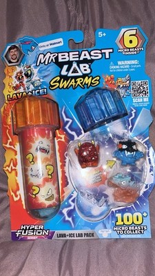 MrBeast Lab Swarms Hyper Fusion Lava & Ice Lab Pack 6 Micro Beasts NEW