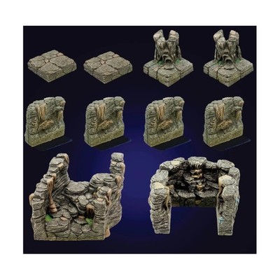 Dwarven Forge Dwarvenite Cavern Set Passage Zubehör Pack NM