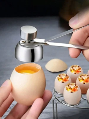 Egg Cracker Topper Eggshell Cutter Opener Shell Remover for Hard Soft Boiled Egg
