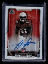 2015 Bowman #RCRA-DD Devante Davis Rookie Chrome Refractor Autographs