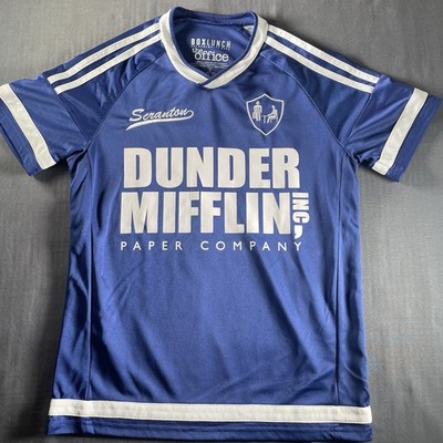 Box Lunch The Office Michael Scott #1 Dunder Mifflin Blue Jersey Small