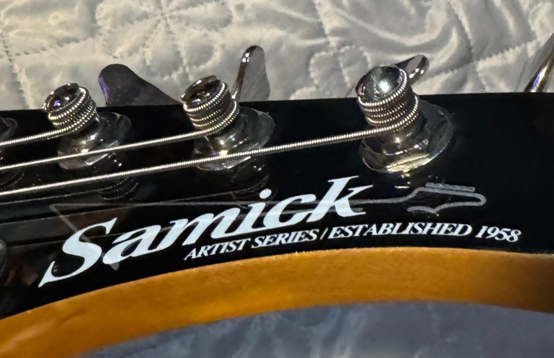 Samick Artist Series 5-String Red Electric Bass Guitar Right
