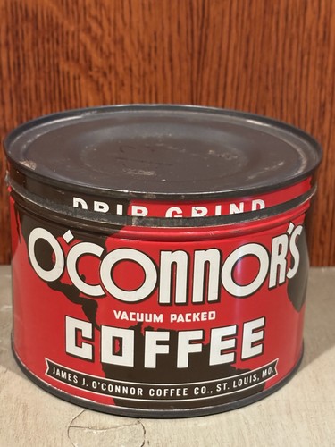 Vintage O'Connor's Coffee Metal Tin Can St Louis Missouri