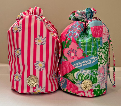 Lilly Pulitzer Pool Pouch Set of two in Multi & Crazy Quilt ~ Beach Bags