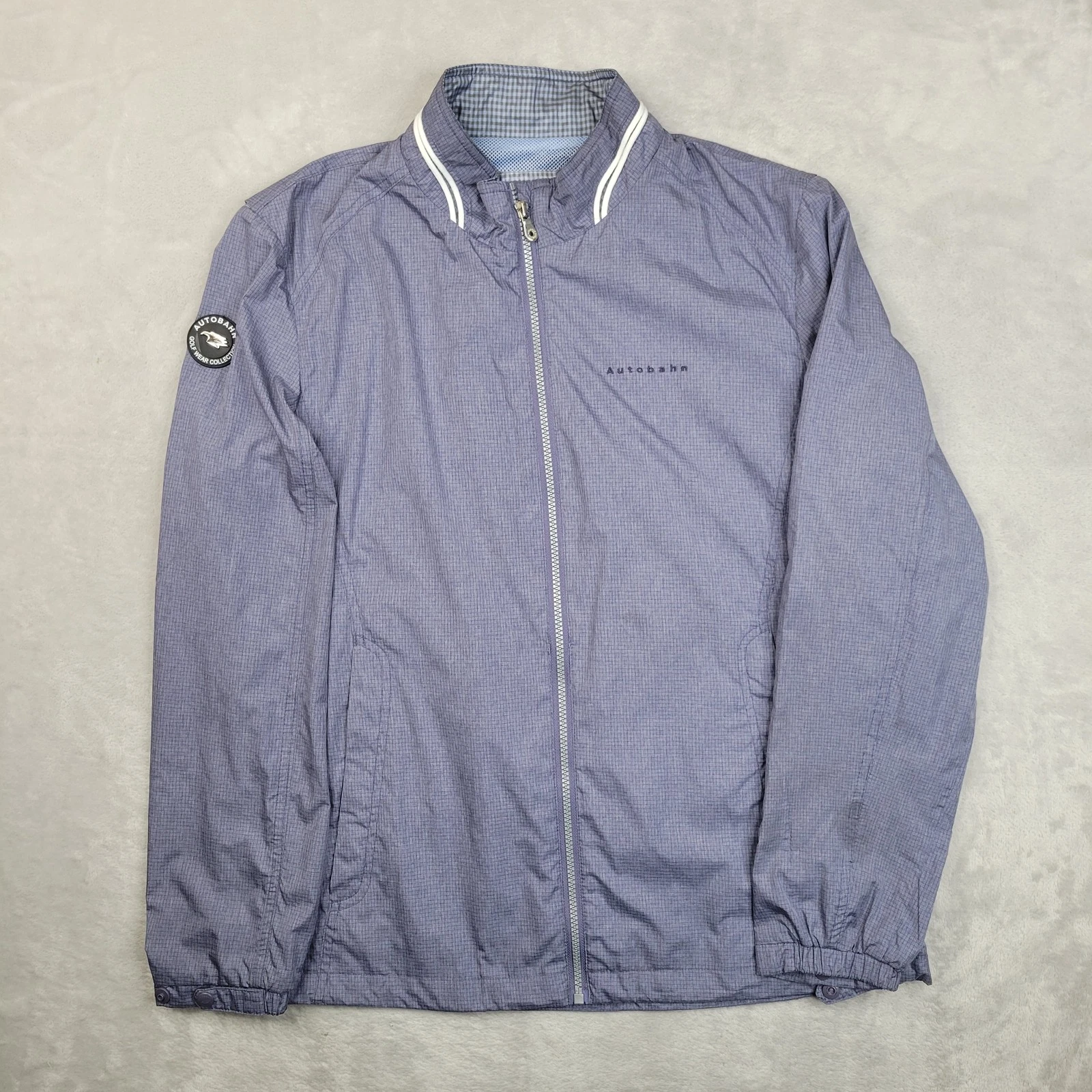 Autobahn Jacket Mens Large Golf Collection Full Zip Windbreaker Lightweight Coat
