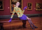 Supermodel Jodie Kidd wears The Van Gogh Sunflowers embroidered ja- Old Photo