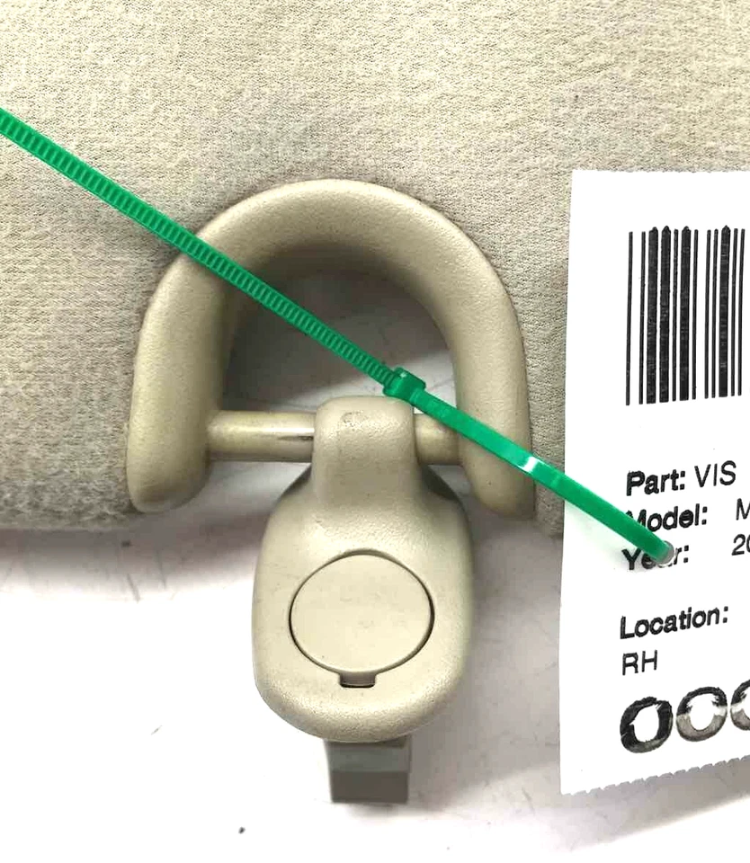 Viseira solar dianteira 2007 MITSUBISHI RAIDER com espelho passageiro direito fabricante de equipamento original - Imagem 4 de 4