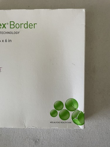 (Box of 5) MOLNLYCKE Mepilex Border 6"x6" 295400 Wound Dressing Sealed Box - Picture 5 of 5