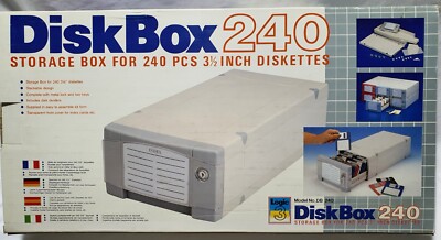 LOGIC3 DISKBOX 240 Storage box for 240 pcs 3 1/2 inch floppy discs NEW
