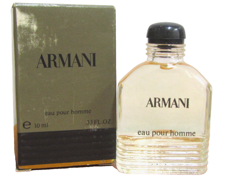 ARMANI Pour Homme Men Cologne .33 oz/ 10 ml Eau de Toilette Rare