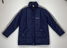 VINTAGE 90s ADIDAS PUFFER WINTER MENS JACKET 1990s RETRO made in Hong Kong