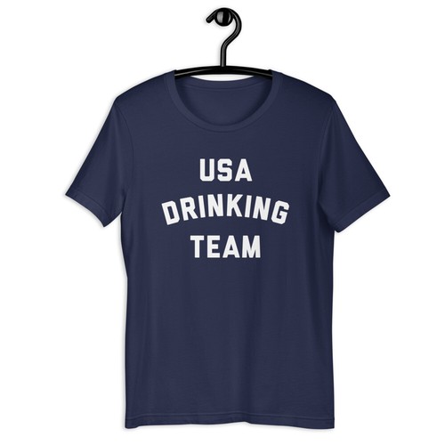 USA Drinking Team T-Shirt, Funny, Beer, Booze, College, Frat, Weekend, Drinks - Picture 7 of 12