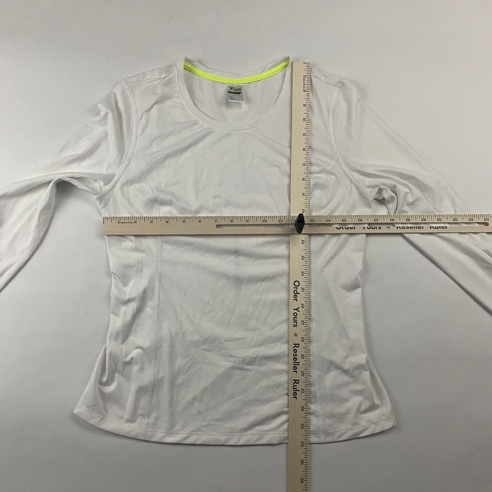 Camiseta Old Navy Active Go-Dry Blanca para Correr Ligera Manga Larga Malla Talla S Foto 2 de 4