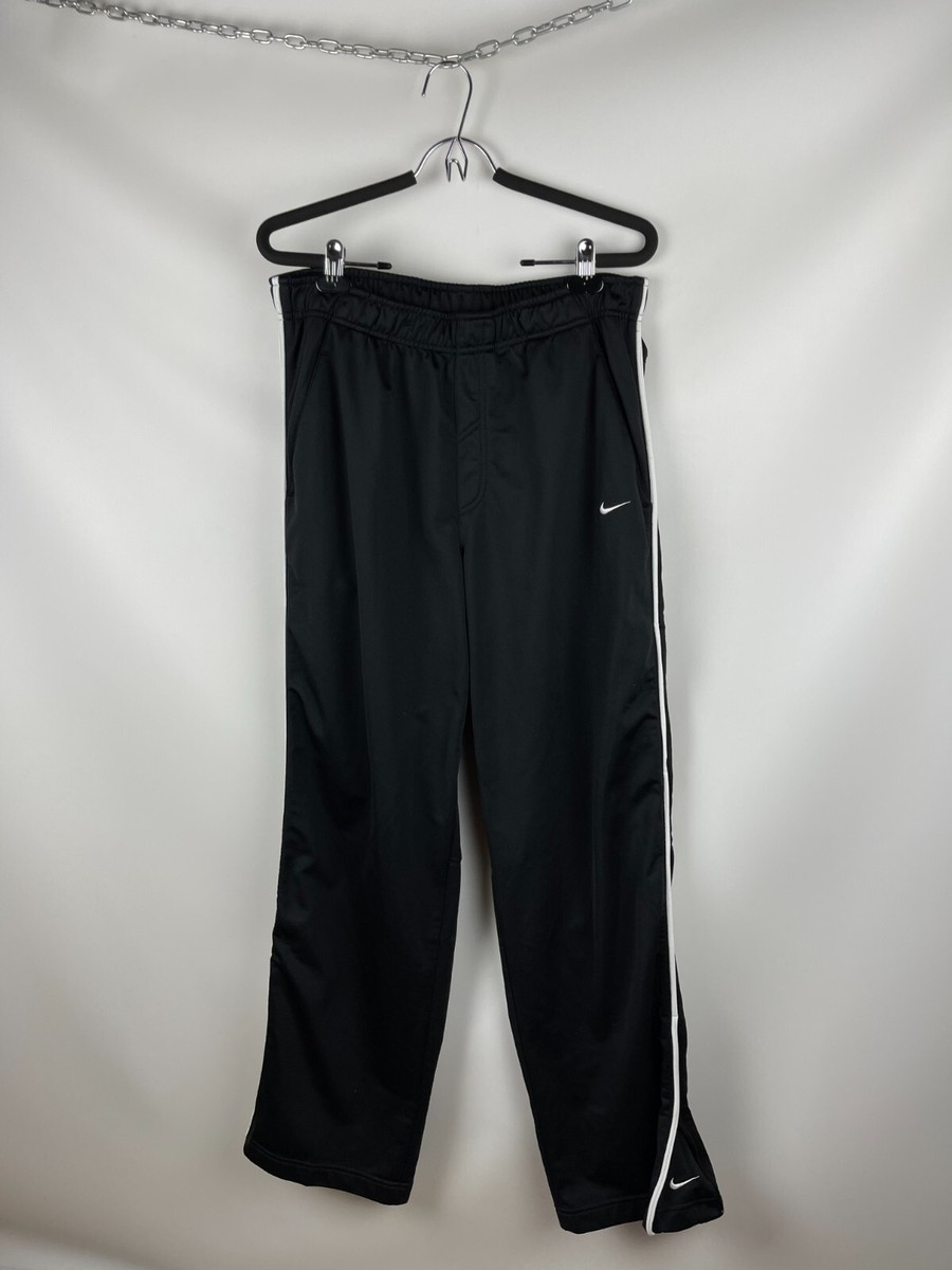 Nike vintage y2k black double swoosh trackpants with stripe Nike vintage y2k black double swoosh trackpants with stripe