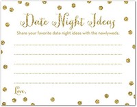 48 Gold Glitter Graphic Dots Date Night Idea Cards on sale 48 Gold Glitter Graphic Dots Date Night Idea Cards on sale