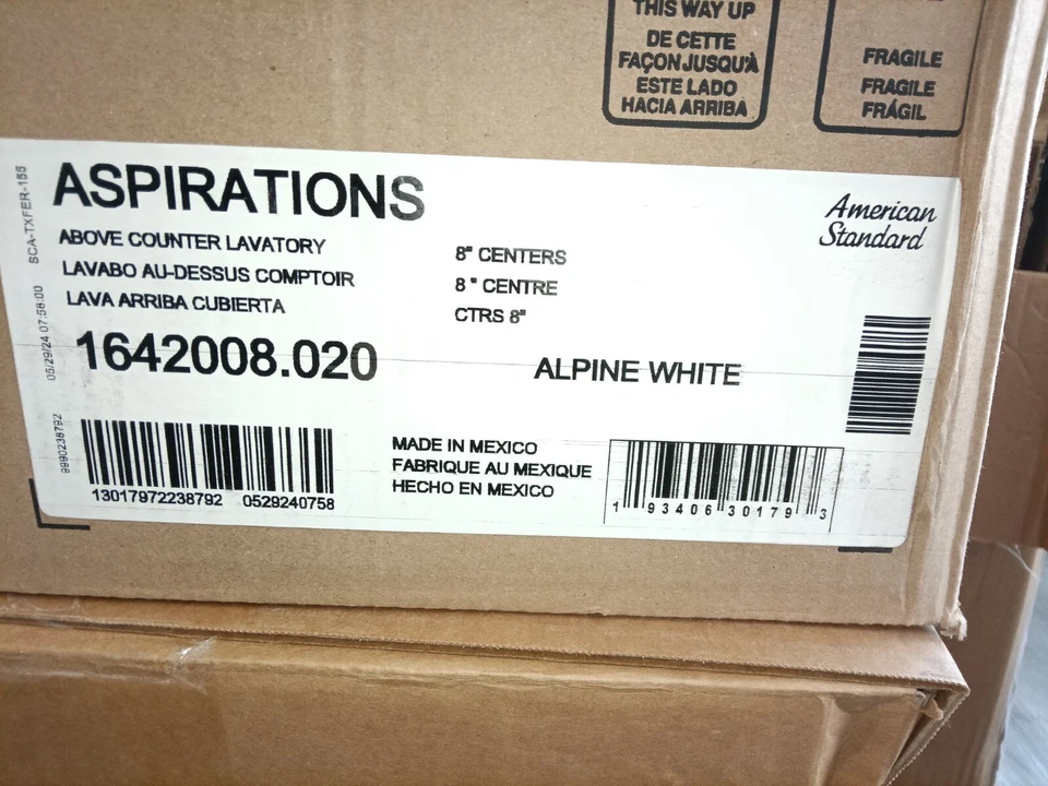 NEW 8in American Standard Aspirations Above Counter Sink Centers - Image 2 of 4