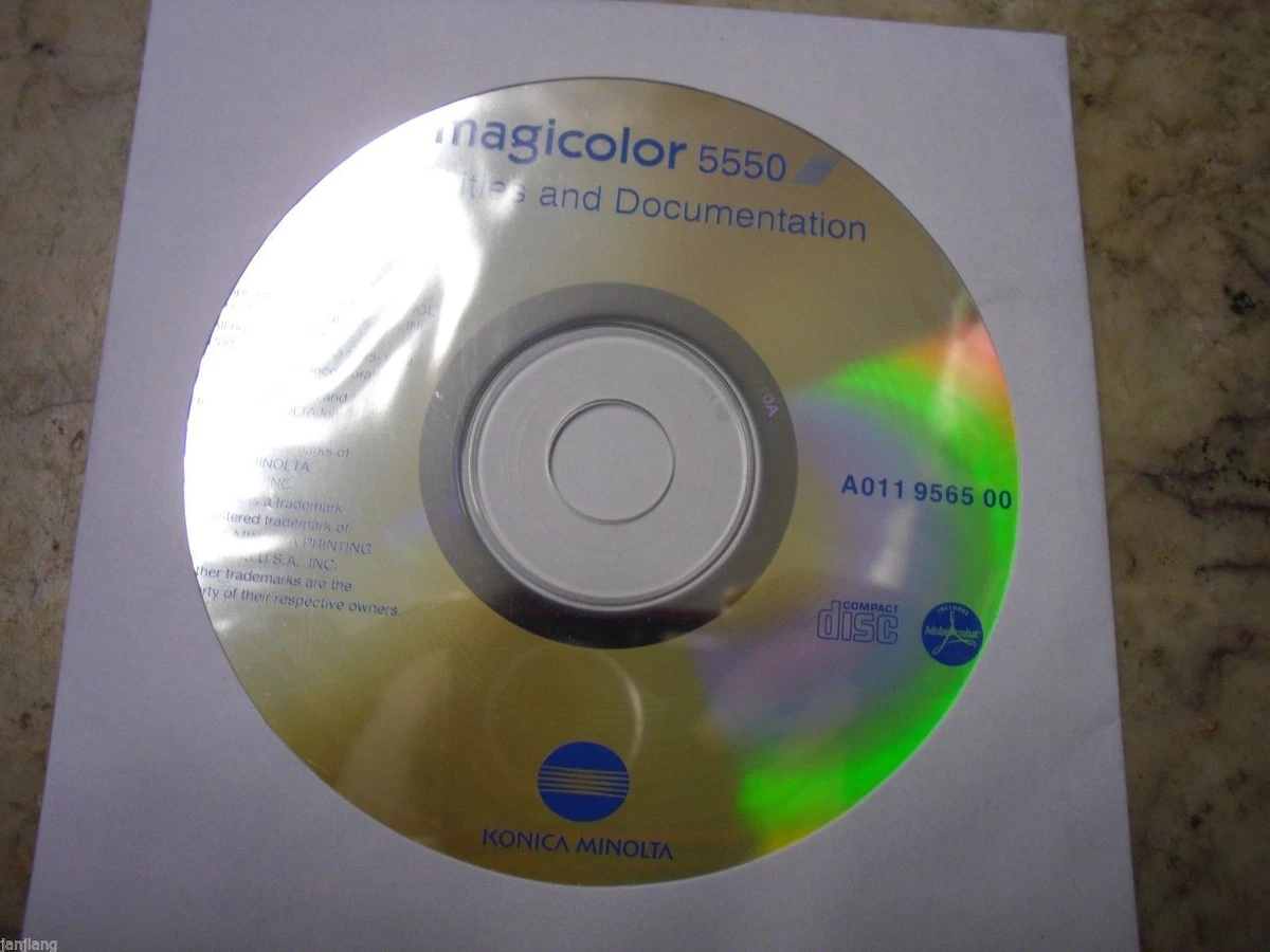 New ! Genuine Konica Minolta Magicolor 5550 Printer CD Software.