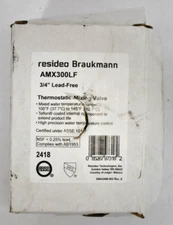 Resideo Braukmann AMX300LF 3/4' Lead Free Mixing Valve Kit w 8" Connector