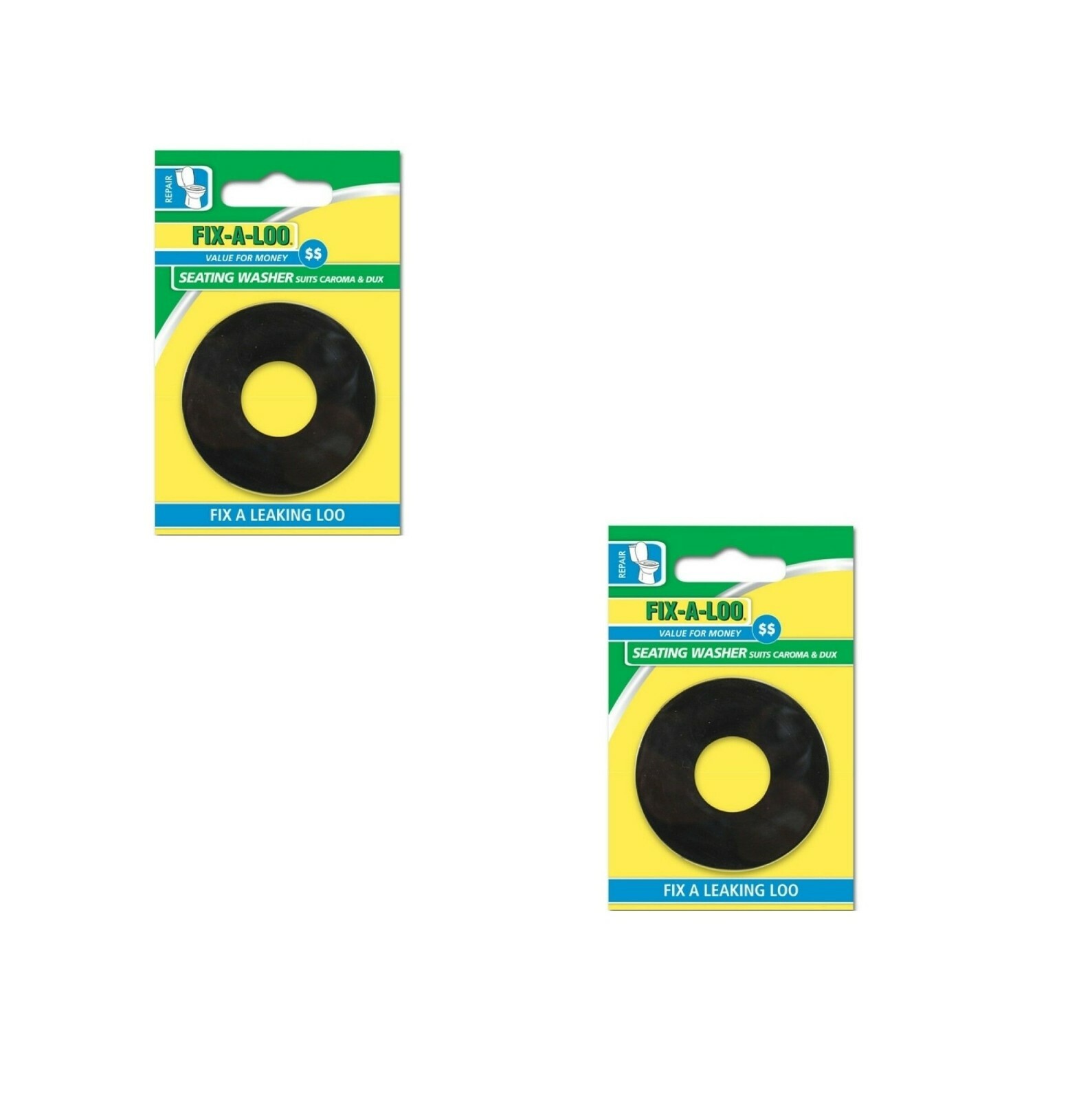 2 Pack Caroma Dux Cistern Toilet Outlet Valve Seating Washer Seal eBay