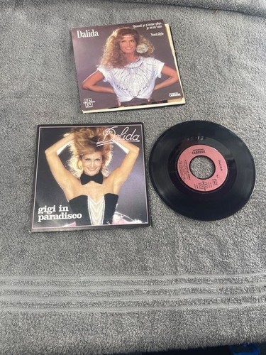 Dalida 7" Vinyl Records With Sleeves - Vintage French EPs & Singles Lot Of 4 45R - Imagen 11 de 11