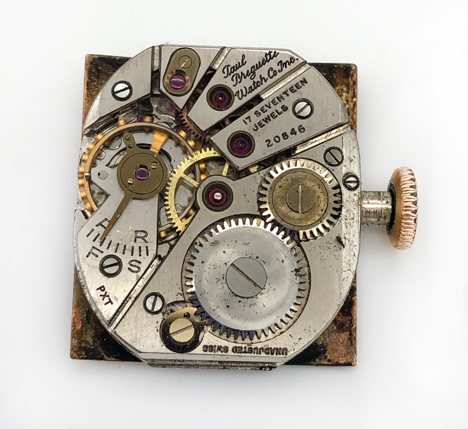 Mouvement De Montre Mécanique Vintage Paul Breguette - Pour Pièces Ou Réparation - Occasion