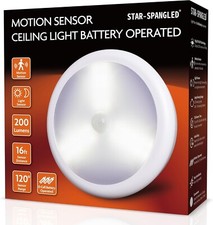 Rechargeable Motion Sensor Ceiling Light,No Wiring Battery Operated CeilingLight