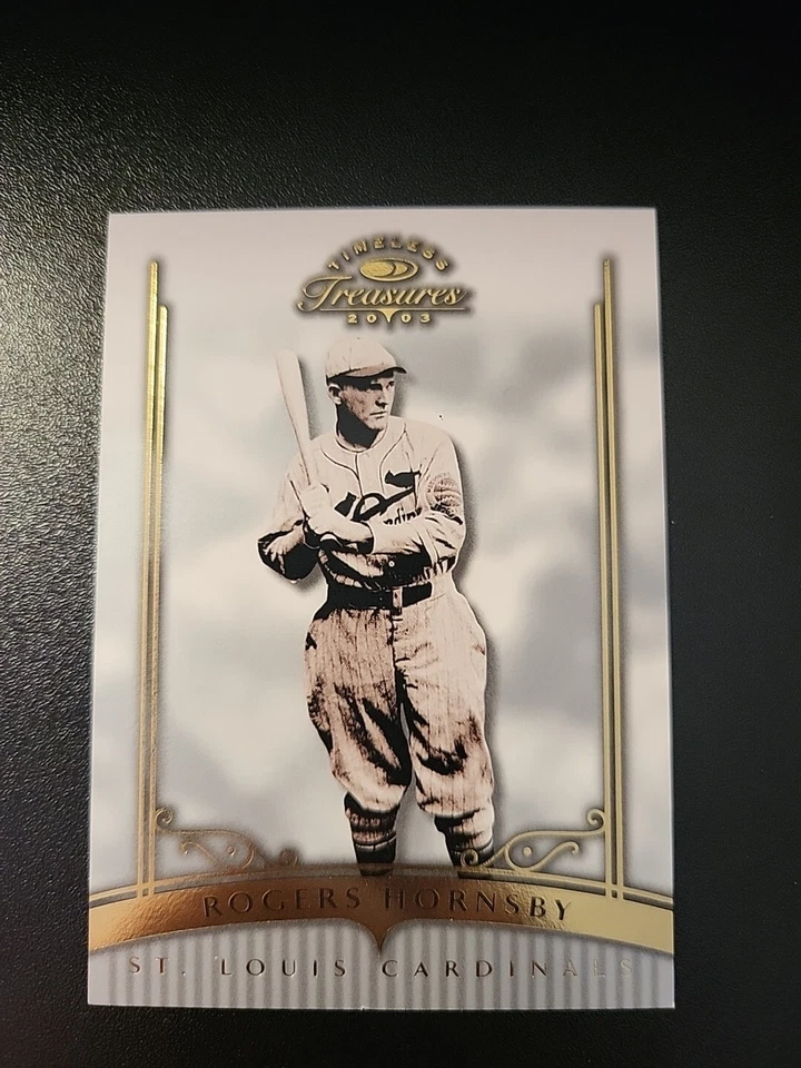 2003 Donruss Timeless Treasures # 78 - ROGERS HORNSBY - HOF # /900 Cardinals - Image 2 of 3