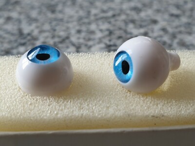 REALISTIC ACRYLIC EYES 12mm BLUE Puppen Augen BJD doll MSD/SD Luts Iplehouse