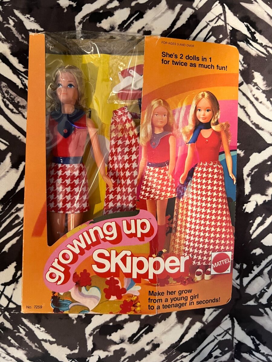 Barbie Skipper Growing up Doll Vintage 1974 Mattel #7259 Complete