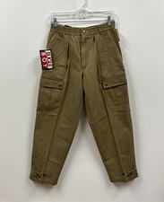 Vintage Bugle Boy Pants Youth Xl Brown Cargo Tapered 27x27 Boys 90s