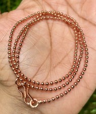 20 inch Pure Copper Solid Ball Chain Necklace, Healing Copper Jewelry, Spiritual
