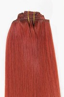 Clip-In Achtteilig Komplett-Set Extensions VerläNgerung Rot 40 Cm EX03-GGO-350