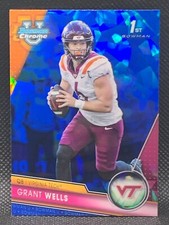 2023 Bowman University Chrome Sapphire Blue - Grant Wells Virginia Tech Hokies
