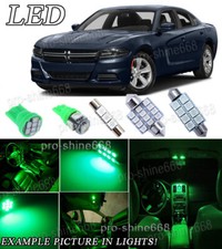 17pcs Green Led Interior Lights Package Kit Bulb For 2015-2018 Dodge Charger Pd