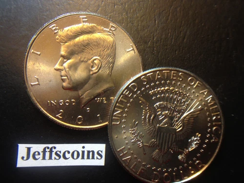 2014 P&D Kennedy Half Dollars US. MINT ROLL Clad 50¢ 2 Uncirculated BU PD Set