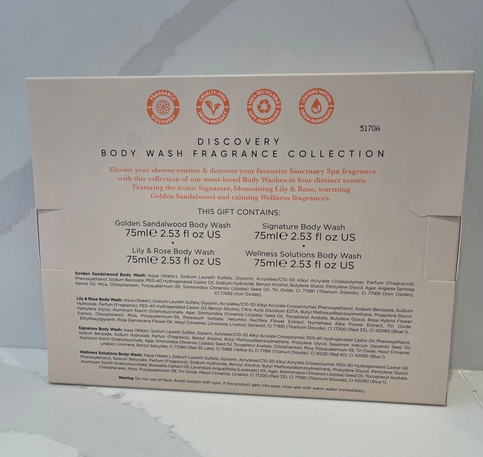 Sanctuary Spa DISCOVERY Body Wash Collection ladies Christmas Gift Set - Image 2 of 2