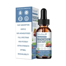 Magnesium Glycinate Liquid Drop - Triple Absorption Supplement to S... Fast Ship
