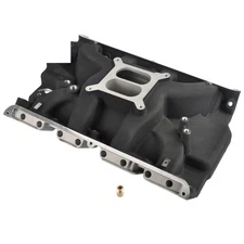 For Ford FE 390 406 410 427 428 Black Dual Plane Satin Aluminum Intake Manifold