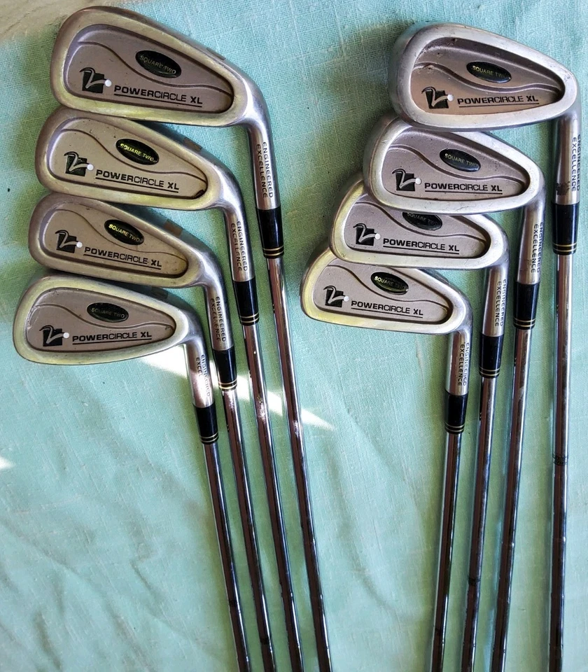 Square Two POWERCIRCLE XL CONJUNTO de 8 IRON RH, eixo de aço regular #P,3,4,5,6,7,8,9 - Imagem 4 de 4