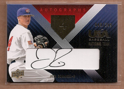 2008 USA Baseball National Team Signatures Black #19 Josh Romanski Auto /249 BB