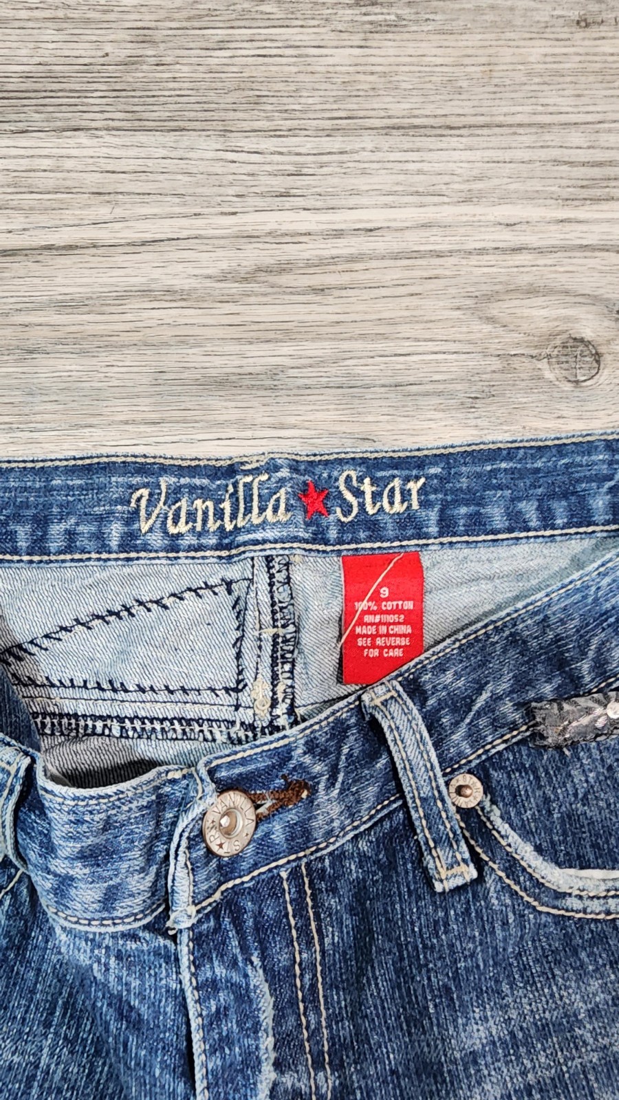 Vanilla Star Distressed Embroidered Patch Blue De… - image 7