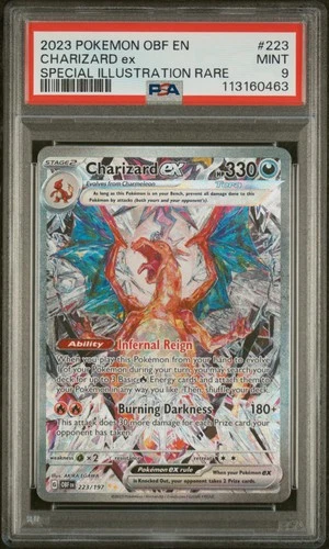 2023 POKEMON OBF EN-OBSIDIAN FLAMES SPECIAL ILLUSTRATION RARE CHARIZARD EX PSA 9