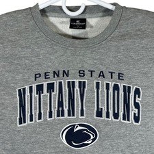 Colosseum Penn State Nittany Lions Mens Gray Crewneck Sweatshirt Medium PSU Logo