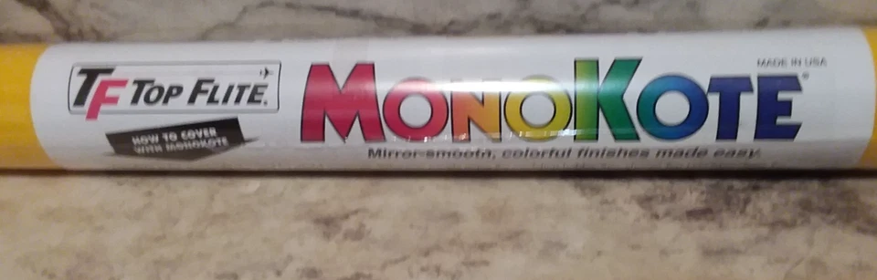 NEW Top Flite MonoKote CUB YELLOW Roll 6ft X 26" Plane Model Kit Covering NIP - Image 3 of 4