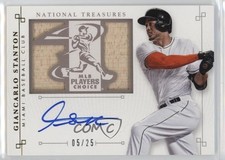 2014 Panini National Treasures Bats 5/25 Giancarlo Stanton #22 Auto 6fs