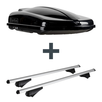 Dachbox Topbox TopBox 420 Duo + Dachträger Menabo Tiger für Ford Kuga II Typ DM2