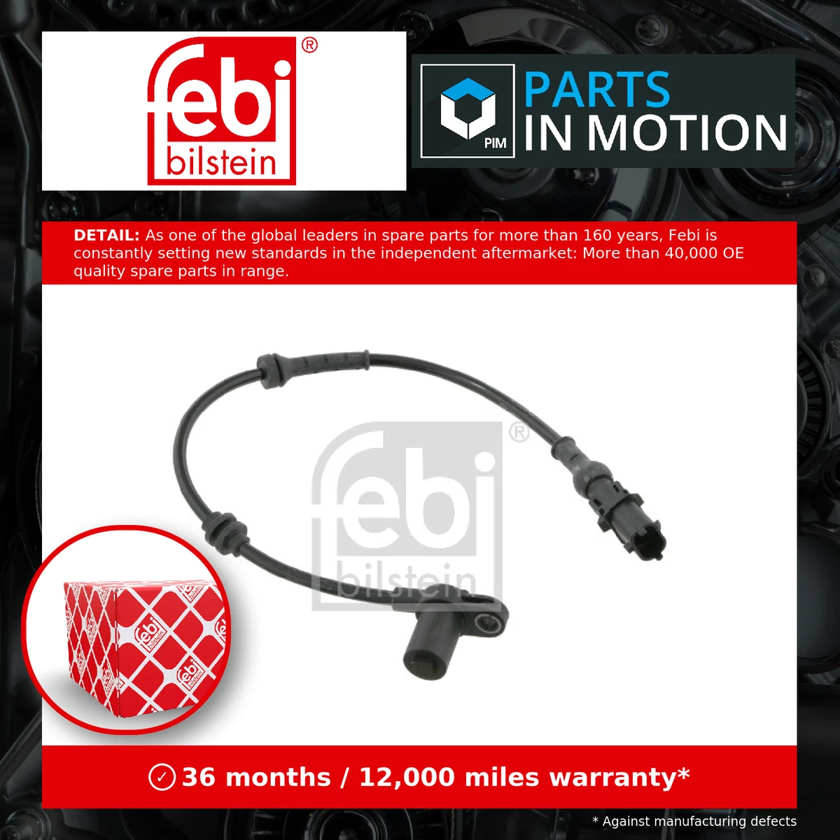 Front ABS Wheel Speed Sensor – Left Or Right – Fits Opel Astra J & Zafira C – LST – OEM 13329258